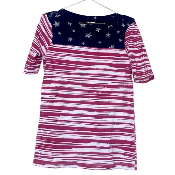 Kim Rogers American flag Tshirt, size Medium. Red white and blue design. - Picture 1 of 5